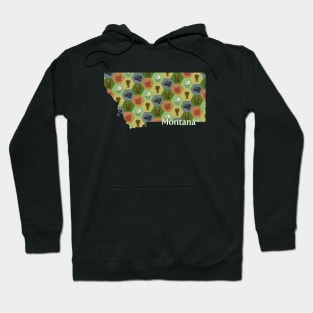 Montana State Map Board Games Hoodie